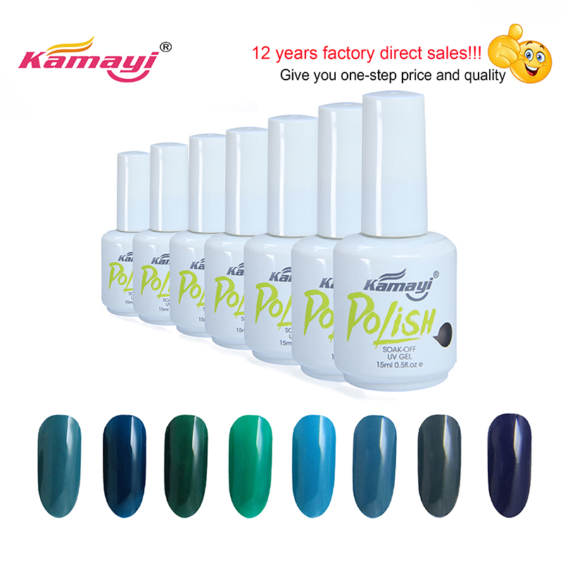 kamayi مخصص تماما المبيعات الساخنة 300colours المهنية اللون uv gel nail البولندية 15 ملليلتر لالمسامير