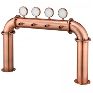 معدات توزيع البيرة بار مطعم العمود النبيذ الراقية 4 حفرة نوع الباب برج النبيذ مع مصباح PVD