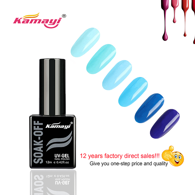 Kamayi Nail Products Free Sample Uv Gel Nail Polish Black Bottle 12ml Gel Polish