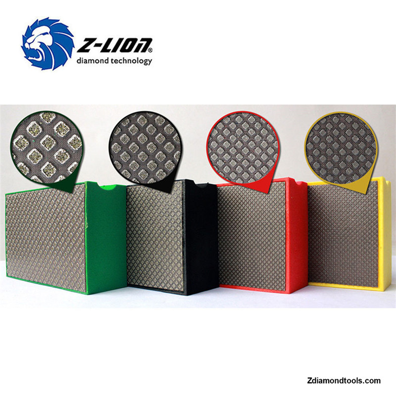 وسادات Z-LION ZL-37C عالية الكفاءة مطلية بالماس اليد تلميع منصات للحجر والزجاج والخرسانة