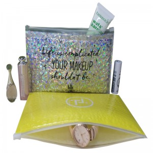 حجم مخصص الأزياء ماء البريدي إغلاق الليزر فيلم فقاعة حقيبة / الليزر امرأة للصدمات ماكياج / هدية فقاعة سستة حقيبة