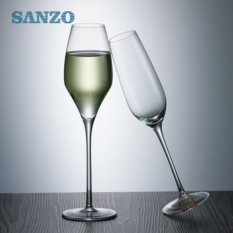 SANZO وصفت الشمبانيا اسطوانة الزجاج المزامير الشمبانيا الفلوت الزجاج الخالص الشمبانيا الفلوت