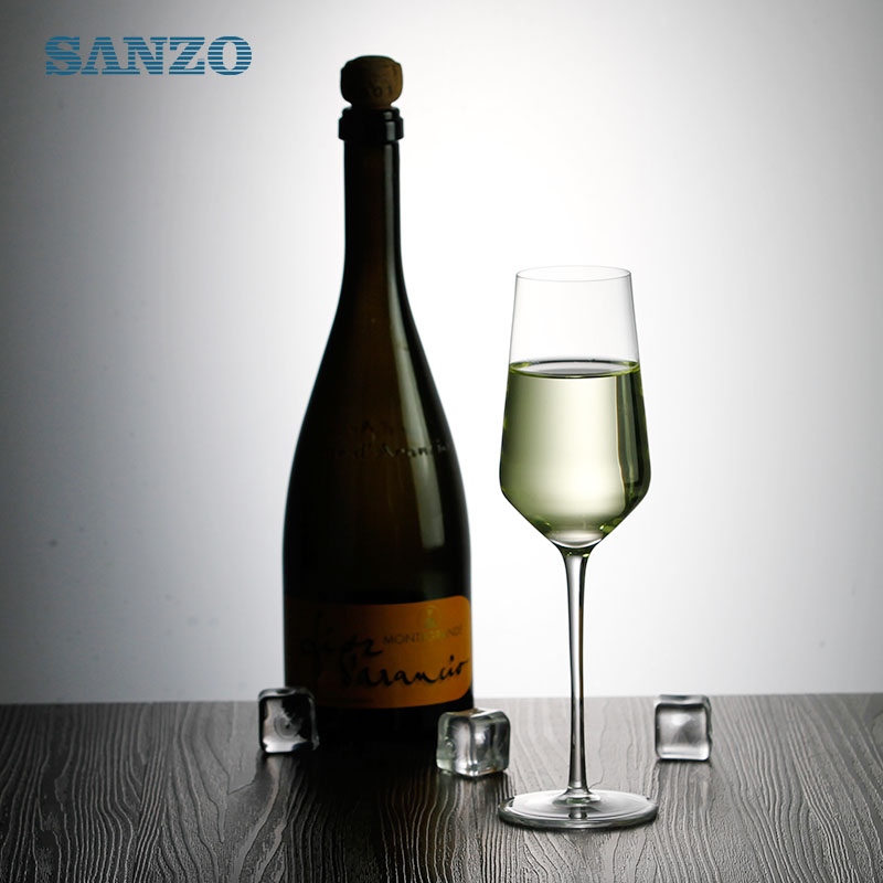 سانزو الأسود Leadfree تخصيص حجم شرب زجاج الشمبانيا تخصيص الشمبانيا المزامير الوردي الفلوت الزجاج الشمبانيا