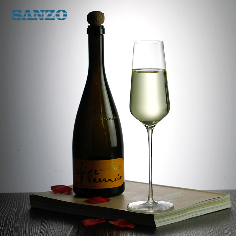 سانزو الأسود الشمبانيا الزجاج تخصيص الشمبانيا الفلوت الوردي اسطوانة الشمبانيا الزجاج