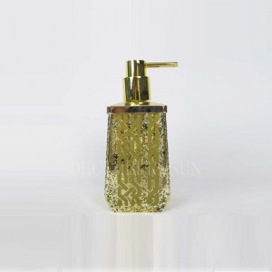 الزجاج الشفاف مع الذهب اكسسوارات الحمام decaled