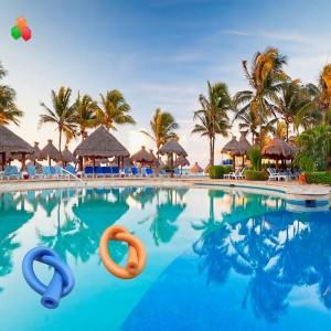 دونغقوان شكل شعار مخصصة بنفايات 10 ملليمتر 20 ملليمتر الأبيض الموسع epe رغوة البولي ايثيلين باكر رود أنبوب المعكرونة أنبوب للأطفال \/ ...