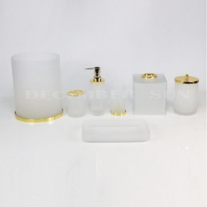 تأثير واضح كريم الزجاج مجموعة اكسسوارات الحمام