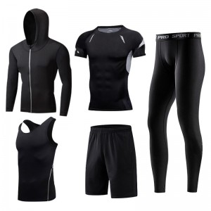 FDMM007 - 5 قطع ملابس رجالية ضغط الملابس الرياضية دعوى