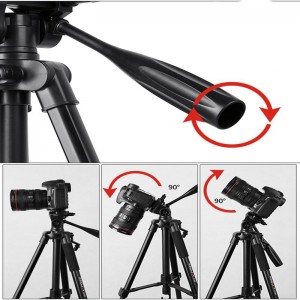 KINGJOY خفيفة الوزن قفل الفيديو ترايبود VT-860 مع رئيس ثلاثي الاتجاه