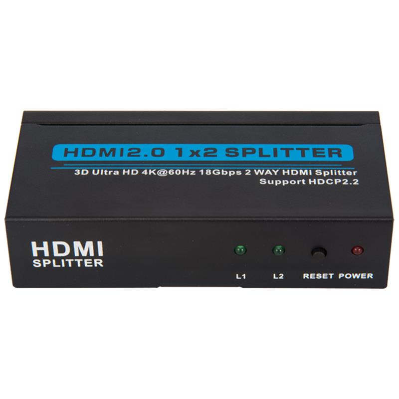 V2.0 HDMI 1x2 الفاصل دعم 3D الترا HD 4Kx2K @ 60HZ HDCP2.2