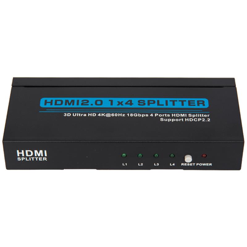 V2.0 HDMI 1x4 الفاصل دعم 3D الترا HD 4Kx2K @ 60HZ HDCP2.2