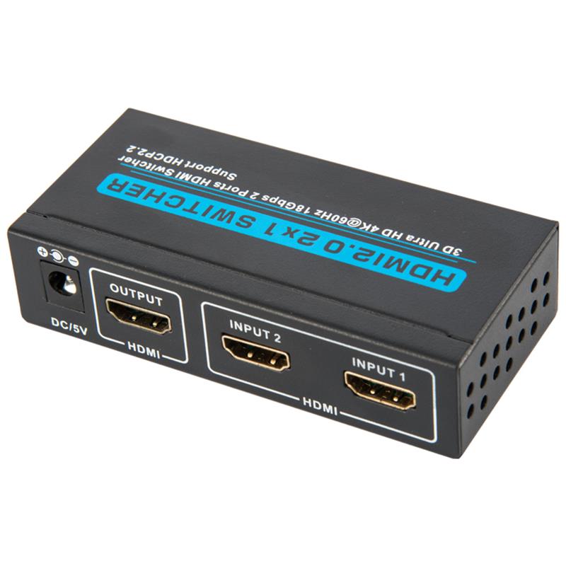 V2.0 HDMI 2x1 الجلاد دعم 3D الترا HD 4Kx2K @ 60HZ HDCP2.2