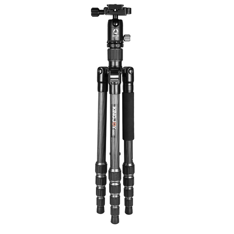 KingJOY 5-section الألومنيوم المحمولة طوي خفيفة الوزن تويست قفل كاميرا صور ترايبود مع الكرة رئيس كيت ل DSLR