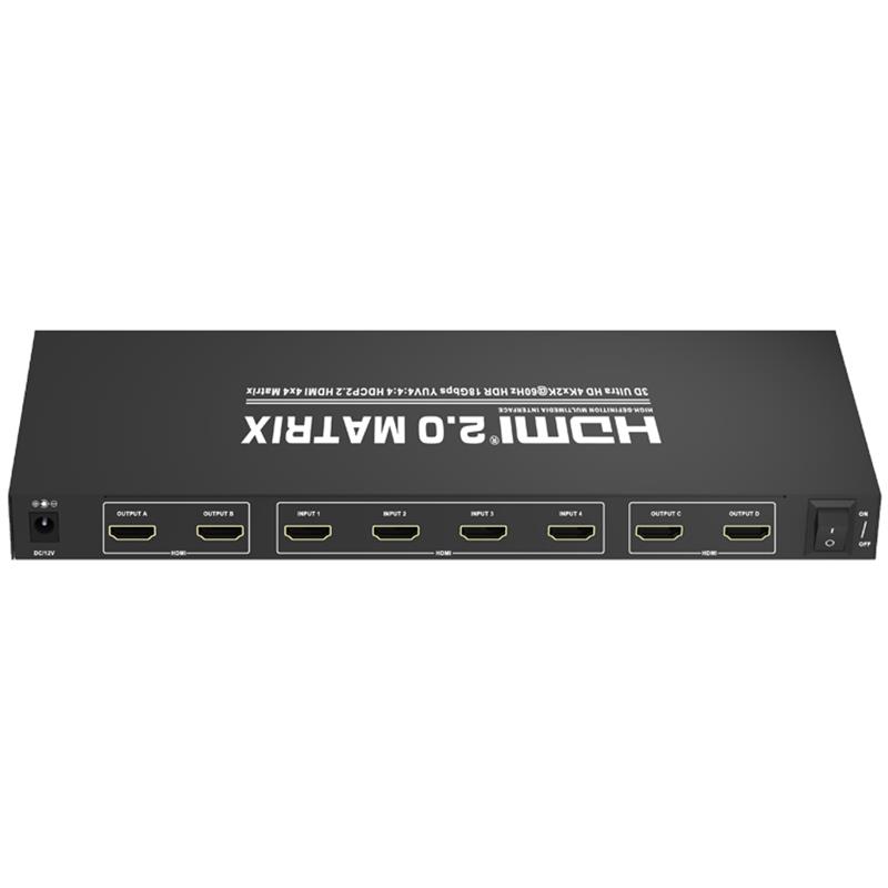 V2.0 مصفوفة HDMI 4X4 دعم الترا HD 4Kx2K @ 60HZ HDCP2.2 18Gbps