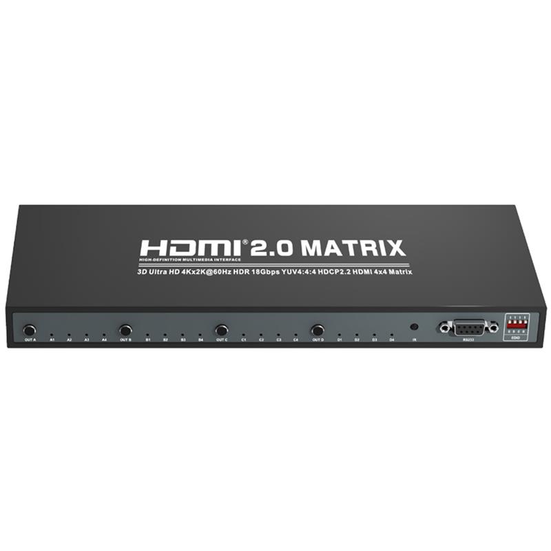 V2.0 مصفوفة HDMI 4X4 دعم الترا HD 4Kx2K @ 60HZ HDCP2.2 18Gbps