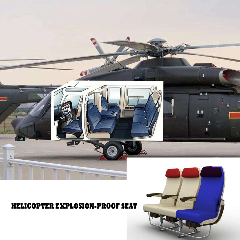 وسادة رغوة لدينا يمكن استخدامها أيضًا على المقعد المضاد للانفجار للطائرة الهليكوبتر (ACF)