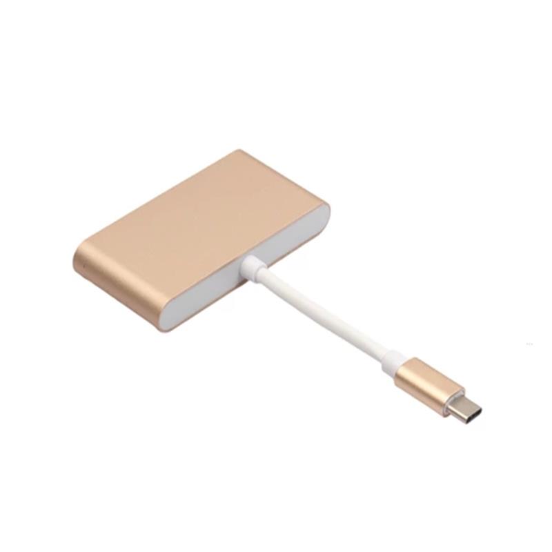 4-in-1 USB Type C to USB 3.0x3 + Type C Hub Adapter