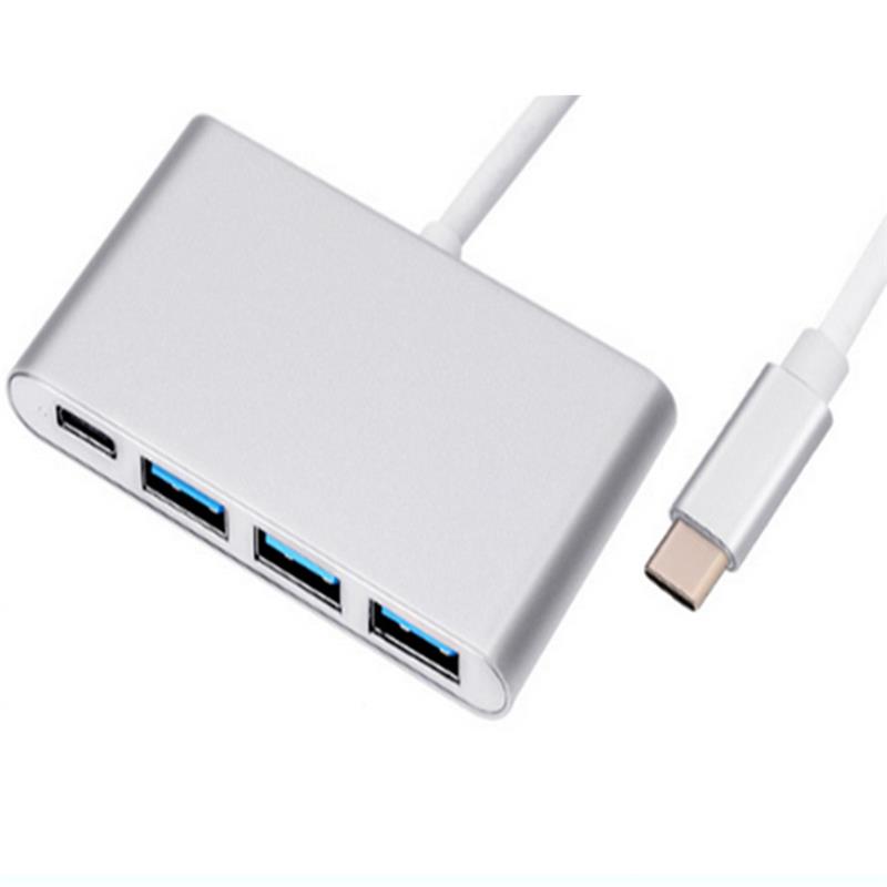 4-in-1 USB Type C to USB 3.0x3 + Type C Hub Adapter