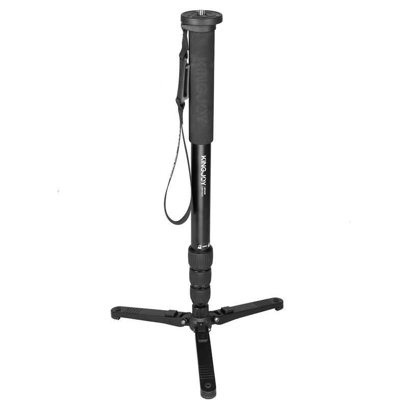 Kingjoy Photographe الألومنيوم monopod الجديد للتصوير الفوتوغرافي مع قاعدة الساق المهنية