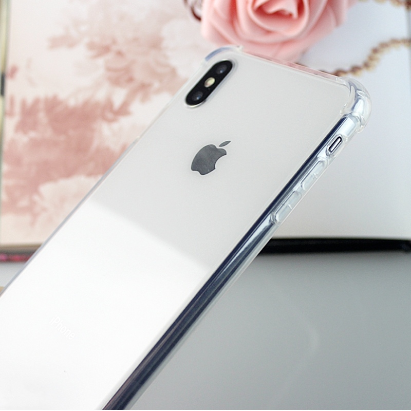 حالة الهاتف TPU + PC iPhone XS Max شديدة الوضوح مع زوايا مضادة للتأثير