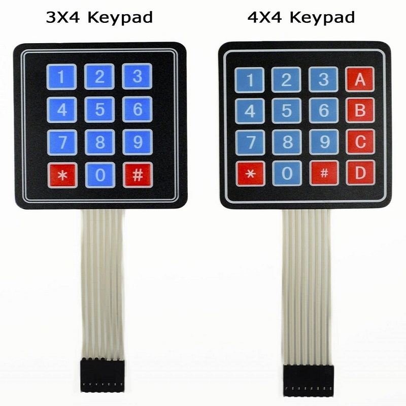 الالكترونيات الذكية مخصص 3X4 مصفوفة صفيف غشاء التبديل لوحة المفاتيح 12 مفتاح 4 * 3 4X3 لوحة المفاتيح 3 * 4