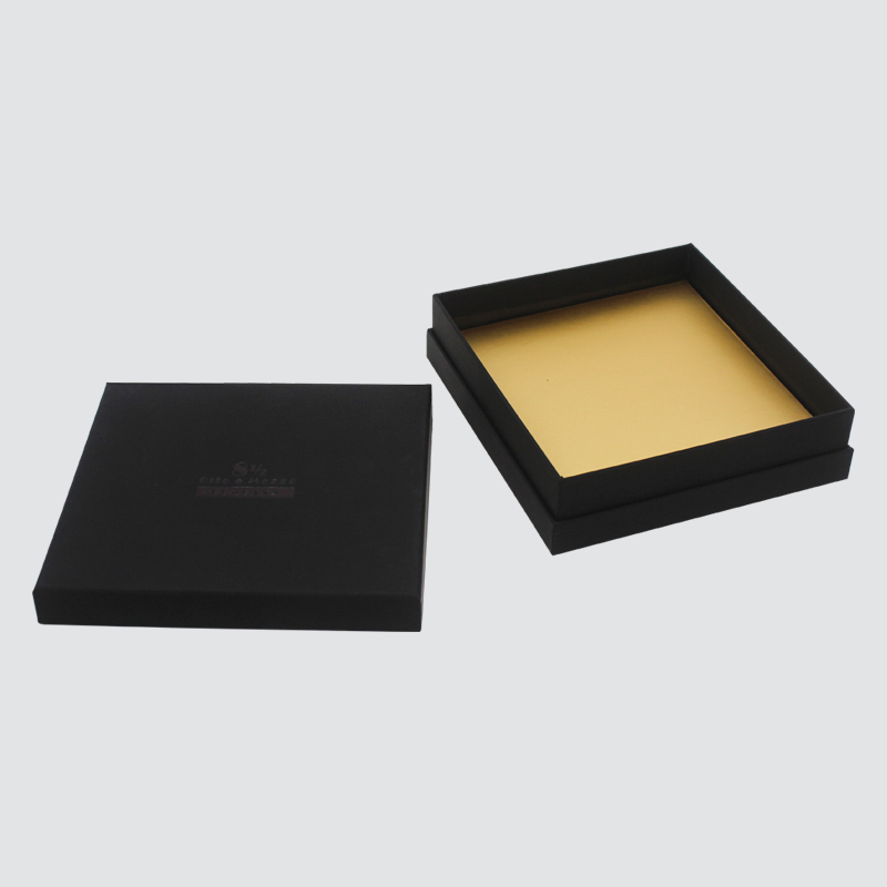 تخصيص الكلاسيكي الأسود صندوق مجوهرات قلادة زينة هدية مربع