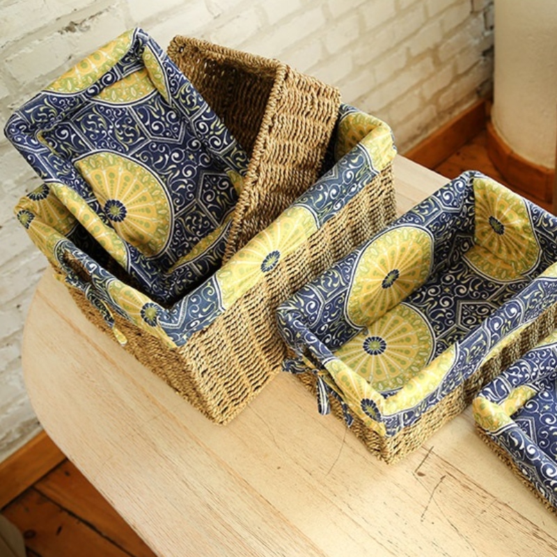 سلة التخزين غرفة نوم الأعشاب البحرية مع اصطف