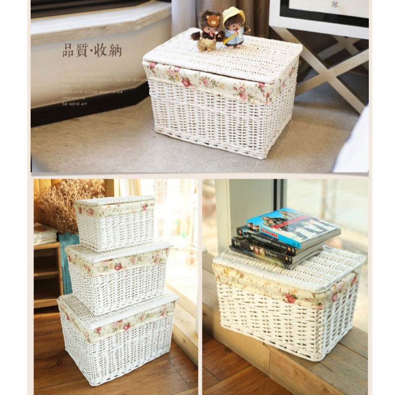 سلة تخزين سطح المكتب اليدوية