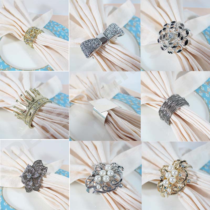 جذاب ودائم متنوعة منديل حلقة معدنية