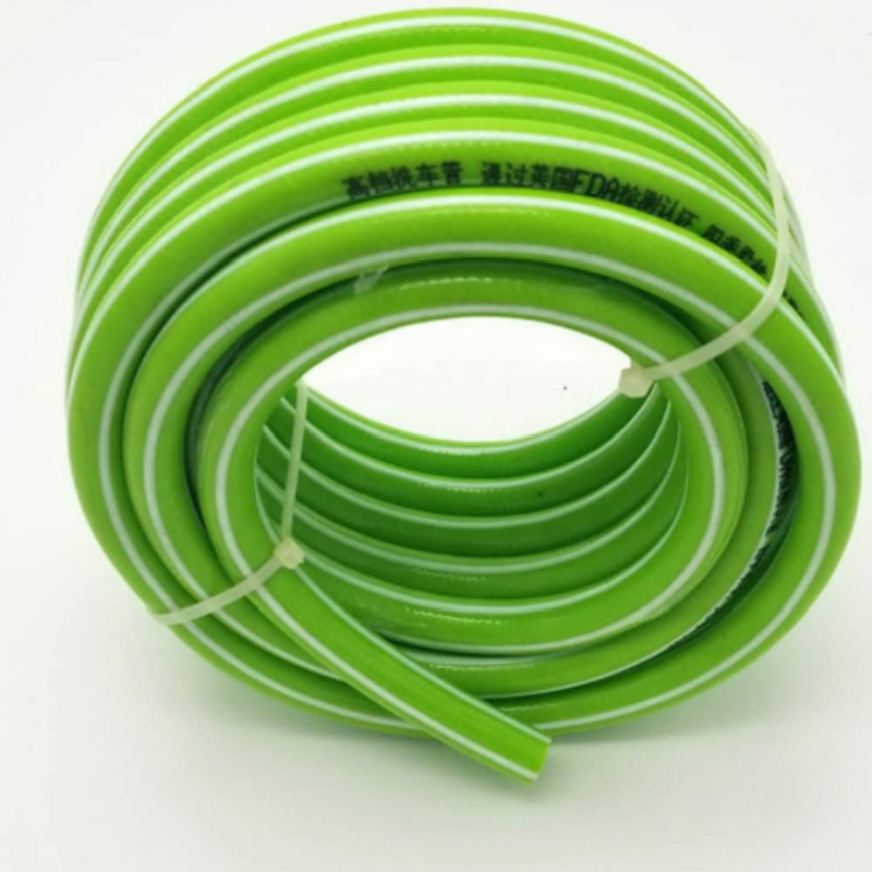 الألياف الملونة مرنة مضفر البلاستيك المقوى حديقة خرطوم المياه البلاستيكية