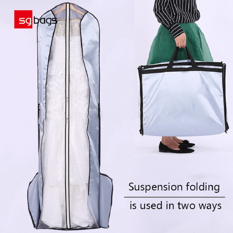 SGW04 كبير ثوب الزفاف ماء حقيبة ذات الاستخدام المزدوج حقيبة الغبار غطاء حقيبة ثوب الزفاف حقائب حقيبة الملابس لفستان الزفاف