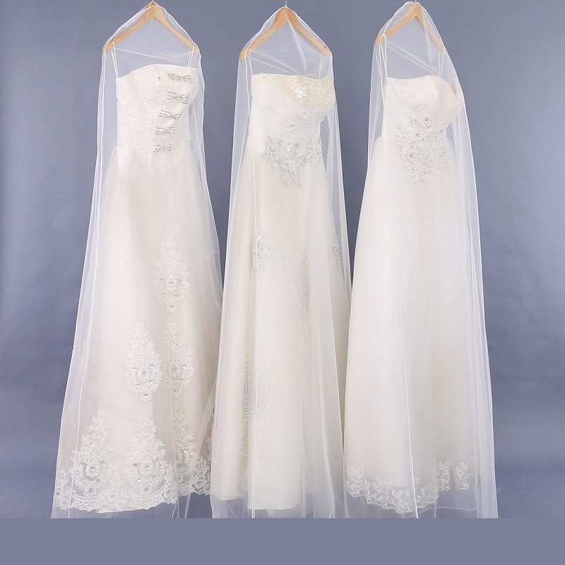 SGW10 الأورجانزا واضح فستان الزفاف ثوب الزفاف حقائب الملابس للنساء اللباس