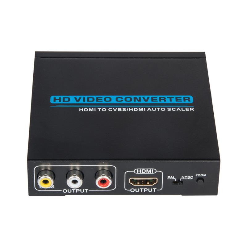 HDMI TO CVBS / AV + HDMI CONVERTER Auto Scaler 1080P