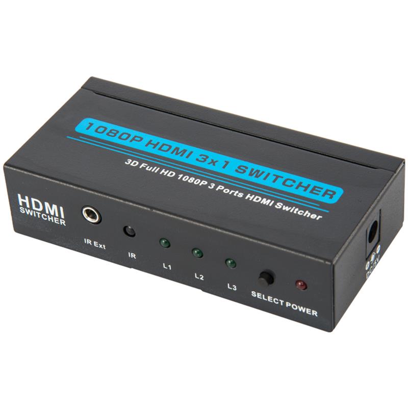 V1.3 HDMI 3x1 الجلاد دعم 3D كامل HD 1080P