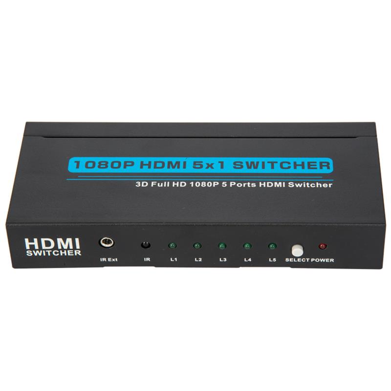 V1.3 HDMI 5x1 الجلاد دعم 3D كامل HD 1080P