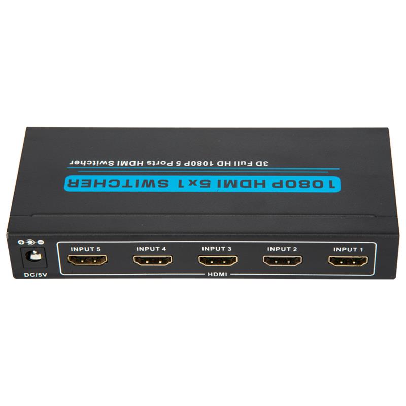 V1.3 HDMI 5x1 الجلاد دعم 3D كامل HD 1080P