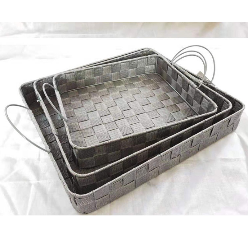 سلة قماش مع مقابض