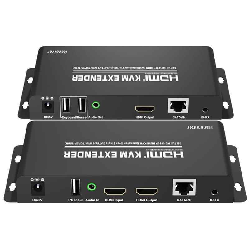 HDMI KVM Extender 150m Over Single CAT5e / 6 with TCP / IP Support Full HD 1080P