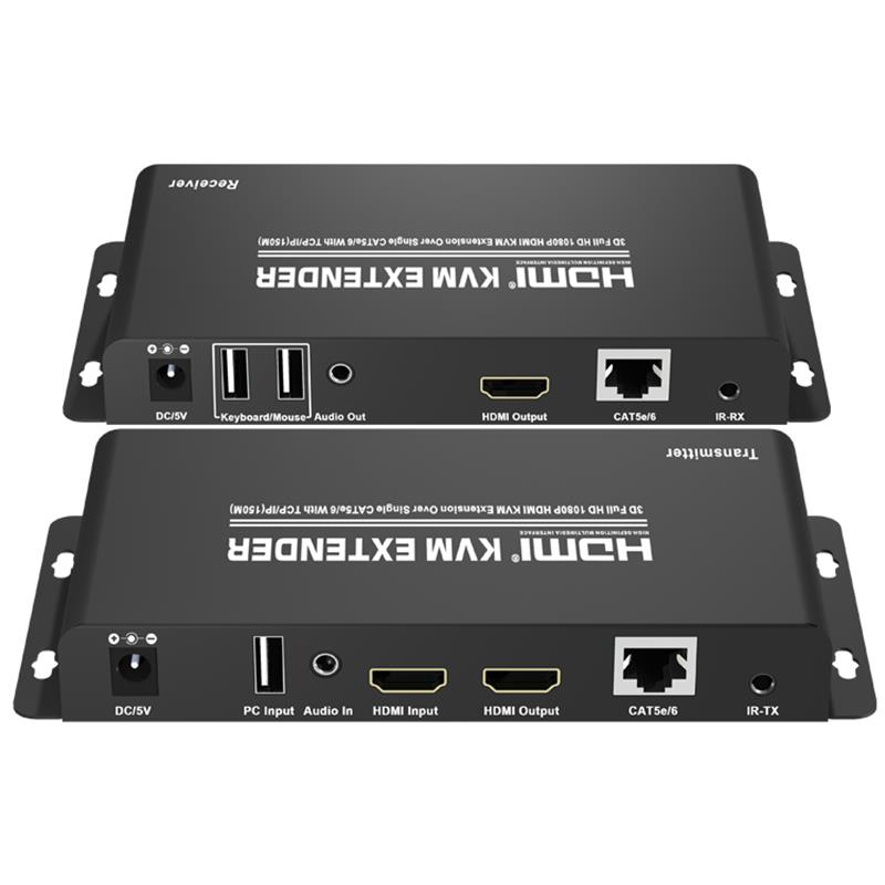 HDMI KVM Extender 150m Over Single CAT5e / 6 with TCP / IP Support Full HD 1080P