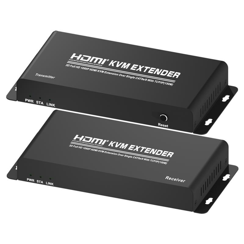 HDMI KVM Extender 150m Over Single CAT5e / 6 with TCP / IP Support Full HD 1080P