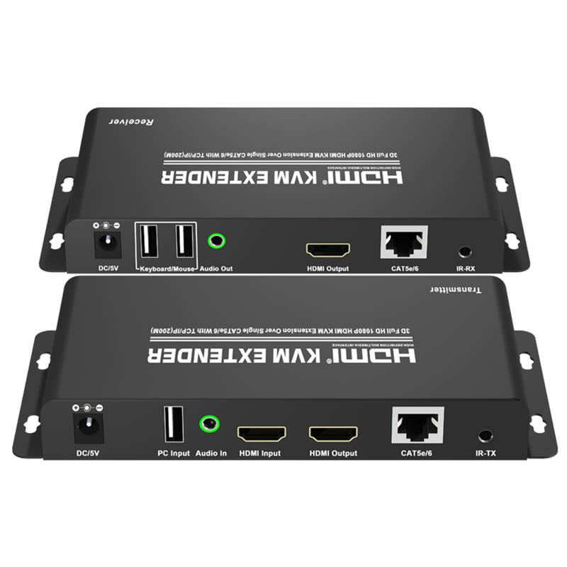 HDMI KVM Extender 200m Over Single CAT5e / 6 with TCP / IP Support Full HD 1080P