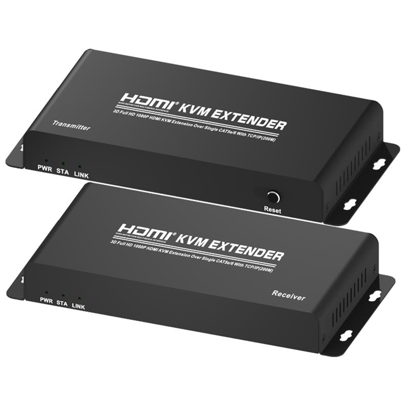 HDMI KVM Extender 200m Over Single CAT5e / 6 with TCP / IP Support Full HD 1080P