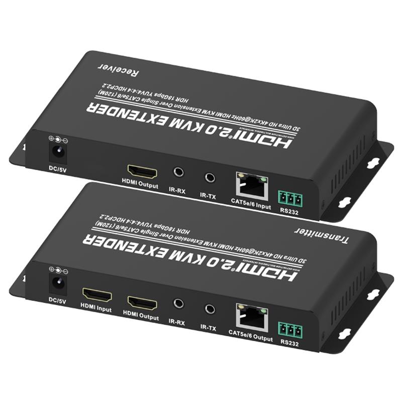 HDMI 2.0 KVM Extender 120m over Single CAT5e / 6 Support Ultra HD 4Kx2K @ 60Hz HDCP2.2