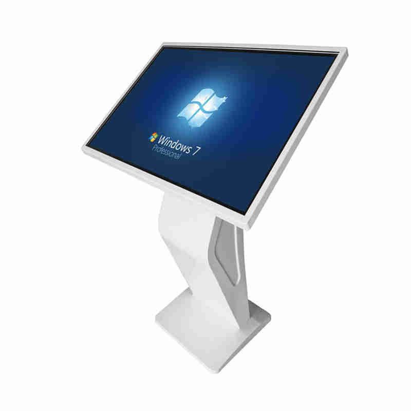 55 بوصة 1080P الكل في واحد PC K-Type Touch Screen Digital Signage Kiosk للبنك ومحطة السكة الحديد وكشك معلومات المطار ومركز التسوق.