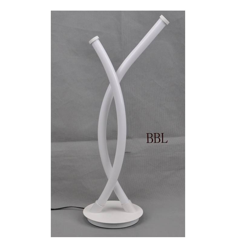 مصباح طاولة LED مع أنبوب X أكريليك وبدون ظل