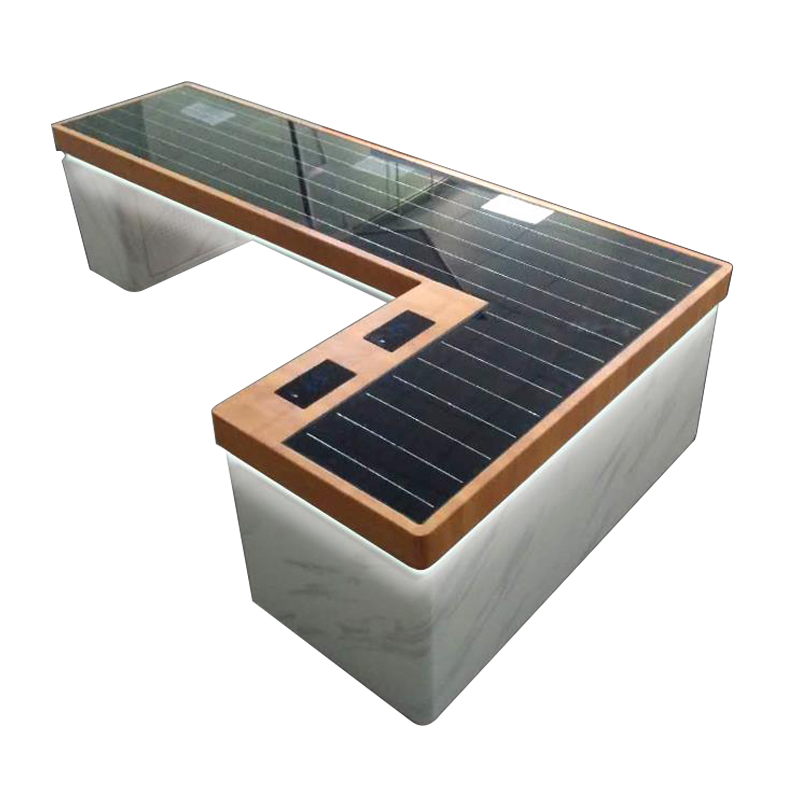 تخصيص الألوان الساخنة بيع مقعد الطاقة الشمسية الذكية الموفرة للطاقة لحديقة