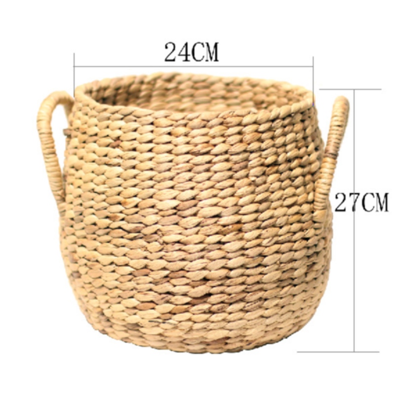 سلة التخزين المنسوجة من القش