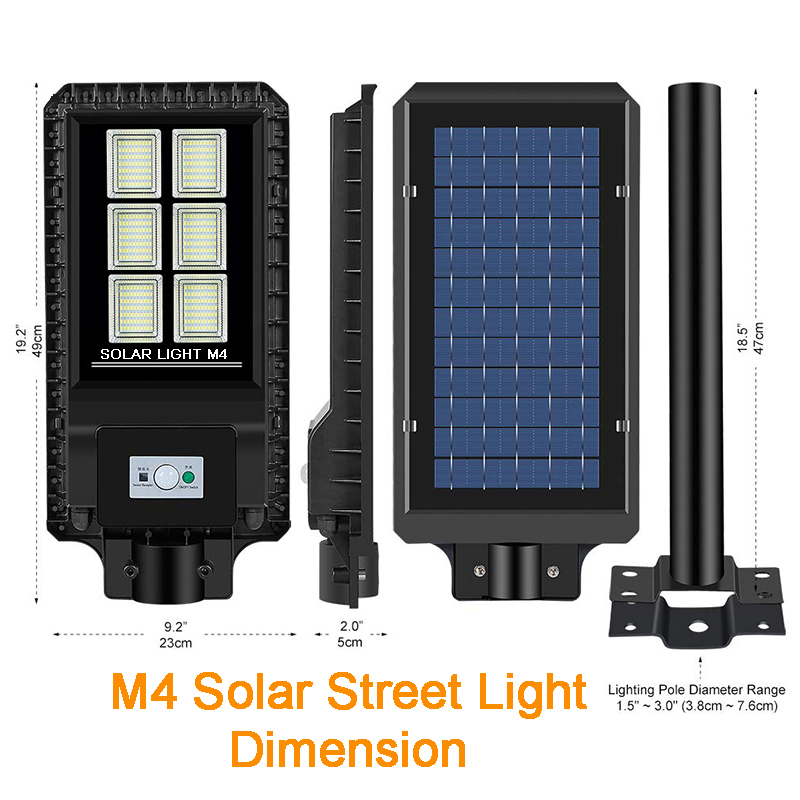 M4 ضوء الشارع بالطاقة الشمسية