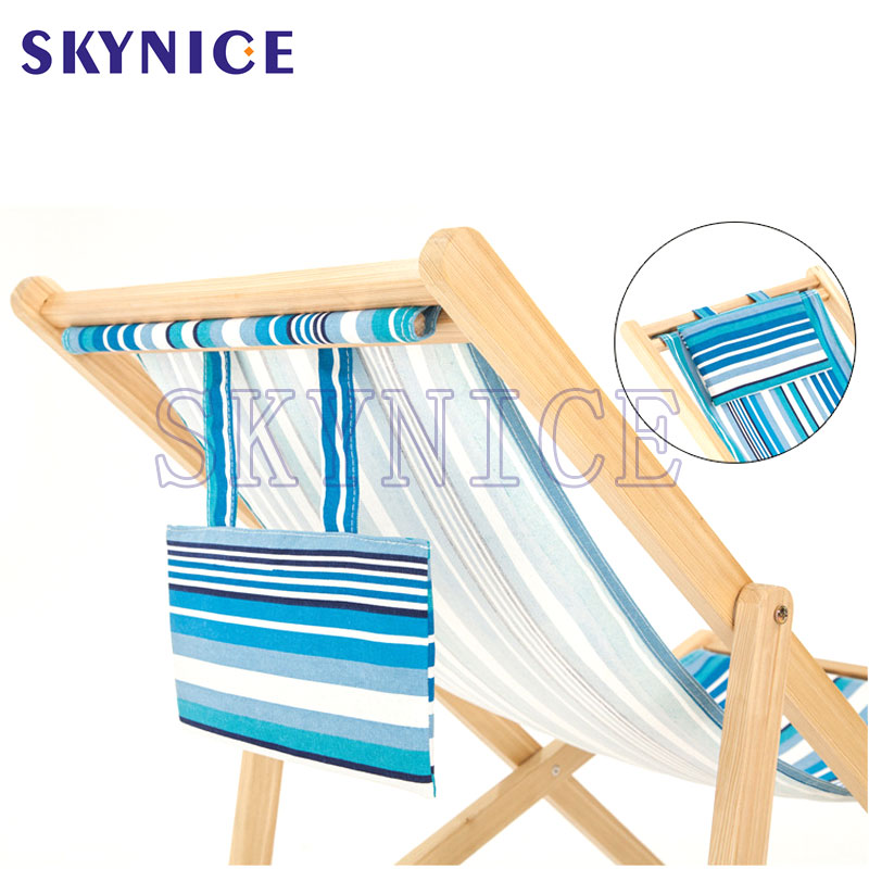 مستلق كرسي الشاطئ قماش قماش قابلة للطي