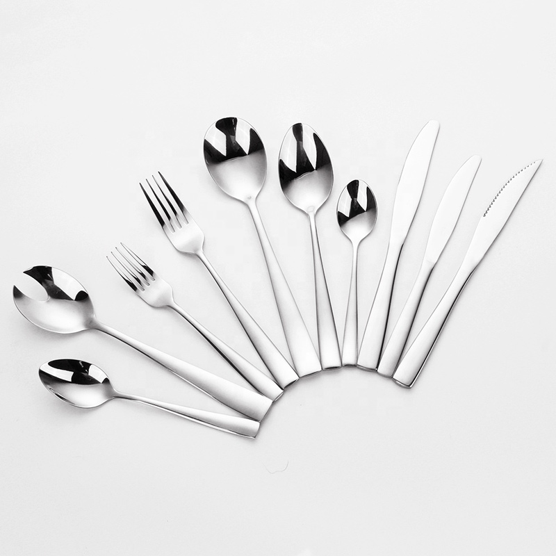 بيع الساخنة الفولاذ المقاوم للصدأ والسكاكين الفضية مجموعة أدوات المائدة تخزين